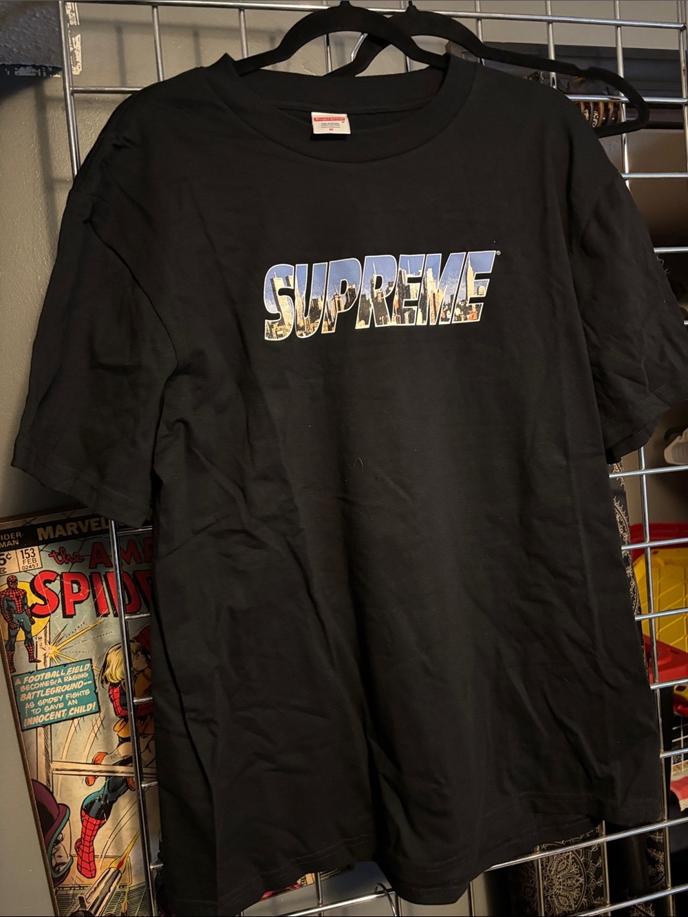 Supreme Black Tee Gotham City Logo